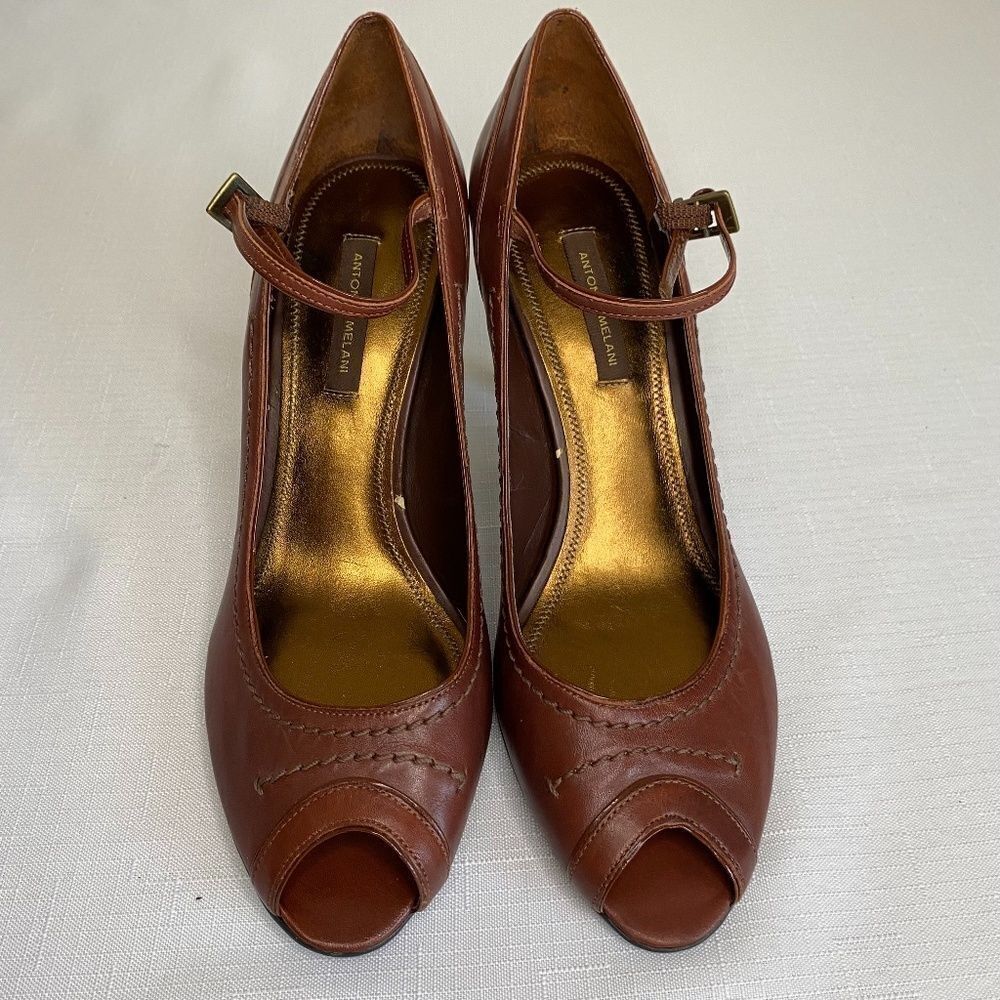 Antonia Melani 4" Peep Toe Heels - Picture 2 of 12